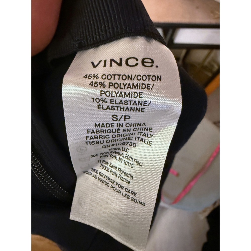 Vince sm ponte side zip elevated workwear navy EUC luxury stretch fitted fall ec - Picture 3 of 9